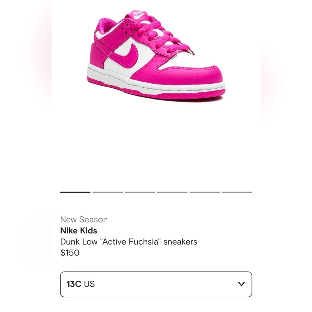 DUNK LOW “active fushia” SNEAKERS